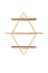 Rafturi perete, Pure Craft, UnicUtil, 60 x 70 x 16 cm, Auriu Maro - Img 3