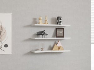Rafturi perete, Refined Build, UnicUtil, 60 x 1 x 14 cm, Alb - Img 1