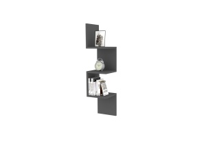 Rafturi perete, Simple Form, UnicUtil, 105 x 25 x 25 cm, Gri - Img 2