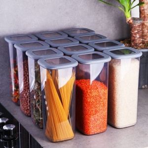 Set 12 recipiente alimentare , UnicUtil, Compact Premium, Gri - Img 1