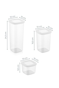 Set 18 recipiente alimentare , UnicUtil, Durable Versatile, Alb - Img 4