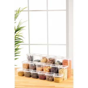 Set 18 recipiente alimentare , UnicUtil, Sturdy Elegant, Alb - Img 3