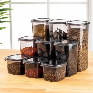 Set 9 recipiente alimentare , UnicUtil, Premium Sturdy, Antracit - Img 1
