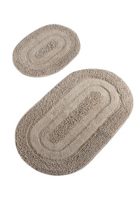 Set covorase baie 2 piese, Deluxe Soft, UnicUtil, Bej, Multicolor - Img 2