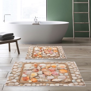 Set covorase baie 2 piese, Premium Feel, UnicUtil, Multicolor - Img 1