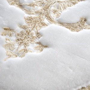 Set covorase baie 2 piese, Sophisticated Texture, UnicUtil, Cream - Img 4