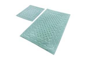Set covorase baie 2 piese, Sophisticated Texture, UnicUtil, Menta - Img 2