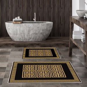 Set covorase baie 2 piese, Sophisticated Texture, UnicUtil, Multicolor - Img 1