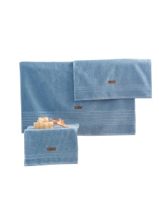 Set de prosoape 3 bucati, Deluxe Soft, UnicUtil, Albastru - Img 2