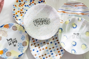 Set Farfurii Desert (6 Bucati), Glow dust, UnicUtil, Culoarea Multicolor - Img 2