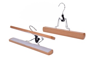 Umeraș FlikFlak din lemn, pentru Pantaloni/Fuste, Natur, 1 bucata - Img 3