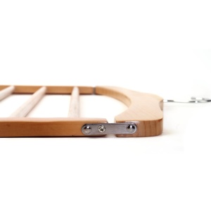 Umeraș pliabil din lemn, Multifunctional, Natur, 1 bucata - Img 3