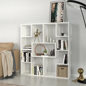 Biblioteca, Creative Structure, UnicUtil, 120 x 22 x 123.6 cm, Alb, UUBIB42 - Img 2
