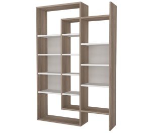 Biblioteca, Geo Space, UnicUtil, 94.2 x 22 x 139.5 cm, Alb-Maro, UUBIB43 - Img 5