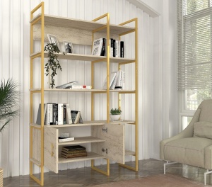 Biblioteca, Golden Edge, UnicUtil, 120 x 39 x 180 cm, Crem - Img 3