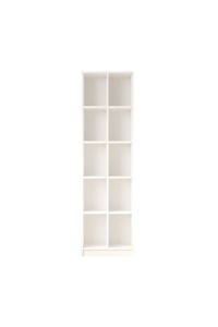Bibliotecă înaltă cu 10 rafturi, 51.1x25.4x180 cm, Alb, PAL melaminat, UnicUtil - Img 4