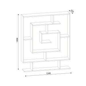 Biblioteca, Maze Chic, UnicUtil, 124.8 x 22 x 149.4 cm, Crem - Img 2