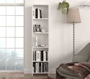 Biblioteca, Slim Frame, UnicUtil, 38.6 x 19.5 x 160 cm, Alb, UUBIB14 - Img 1