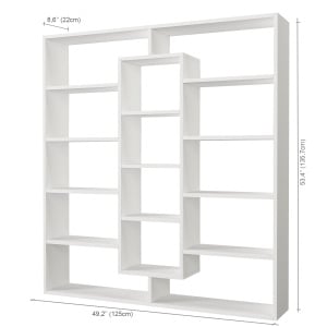 Biblioteca, Zen Space, UnicUtil, 125 x 22 x 135.7 cm, Alb, UUBIB36 - Img 7