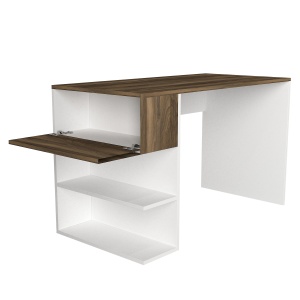 Birou, Clean Lines, UnicUtil, 121.8 x 60 x 73.8 cm, Alb & Maro, UUDESK08 - Img 6