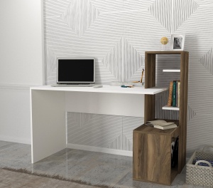 Birou, Dynamic Shape, UnicUtil, 120 x 60 x 106.8 cm, Alb si Maro, UUDESK32 - Img 2