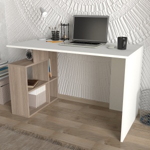 Birou, Pure OakSpace, UnicUtil, 120 x 60 x 73.8 cm, Alb și Crem