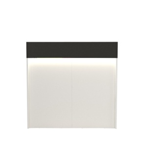 Birou recepție, Wilko LED Front Desk, UnicUtil, Alb-Gri, 110 cm - Img 8