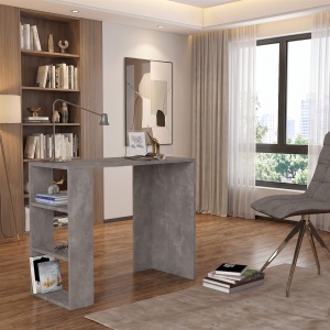 Birou Simplu, Design Modern, UnicUtil, 90 x 40 x 73.8 cm, Gri Beton
