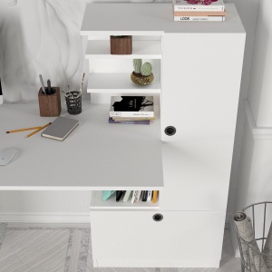 Birou, Smart Space, UnicUtil, 149.5 x 61.8 x 120 cm, Alb, UUDESK25 - Img 4