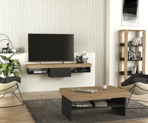 Comoda TV, Modern Edge, UnicUtil, Gri - Img 7