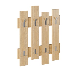 Cuier Elegant, Rustic Charm, UnicUtil, 64 x 79 x 4 cm, Stejar - Img 2