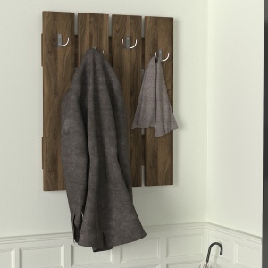 Cuier Panou, Elegant BrownHooks, UnicUtil, 64.7 x 3.6 x 80 cm, Maro, UUORG31 - Img 3