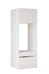 Dulap de baie pentru uscator UnicUtil cu sertar Alb 65 x 60 x 180 cm - Img 4