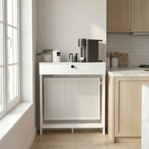 Mască radiator, Opelya Coffee Corner, UnicUtil, Alb, 90 cm