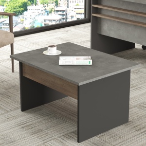 Masuta cafea UnicUtil Nuc - Gri 80 x 60 x 46.3 cm