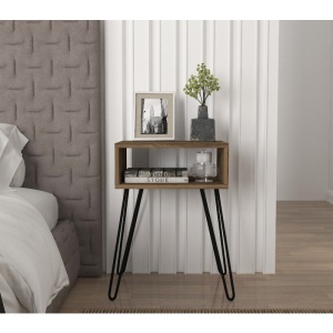 Noptiera Modera UnicUtil, pentru carti si reviste, 63,1 x 45 x 35 cm, Maro - Img 5