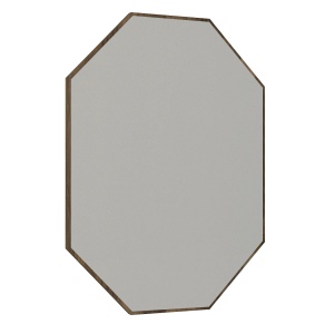 Oglinda de Perete Decorativă, Edge Charm, UnicUtil, 45 x 70 cm, Maro - Img 6