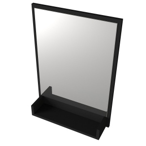 Oglinda de Perete, Shelf Style, UnicUtil, 45 x 12 x 75 cm, Negru - Img 7