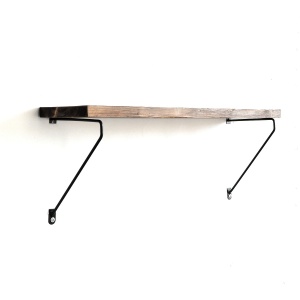 Raft perete, Oak Ridge, UnicUtil, 60 x 20 x 14 cm, Nuc Negru - Img 6