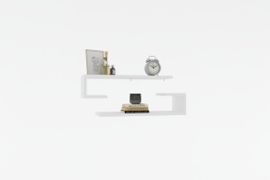 Rafturi perete, Classic Form, UnicUtil, 60 x 15 x 19 cm, Alb - Img 2