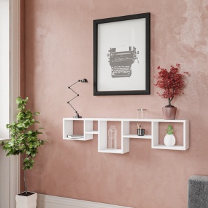 Rafturi perete, Classic Shelf, UnicUtil, 120 x 32 x 17 cm, Alb - Img 1
