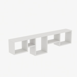 Rafturi perete, Classic Shelf, UnicUtil, 120 x 32 x 17 cm, Alb - Img 5