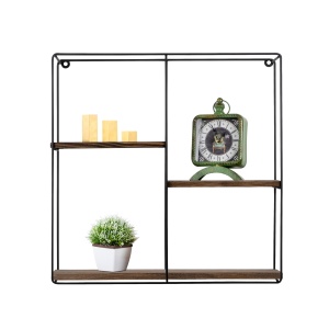 Rafturi perete, Classic Touch, UnicUtil, 40 x 60 x 15 cm, Negru Nuc - Img 6