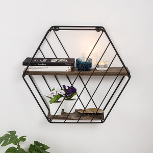 Rafturi perete, Minimal Space, UnicUtil, 44 x 40 x 15 cm, Negru Nuc Inchis - Img 5