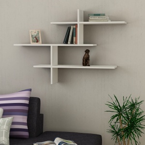 Rafturi perete, Noble Line, UnicUtil, 123 x 80 x 22 cm, Alb - Img 2