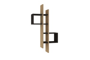 Rafturi perete, Premium Frame, UnicUtil, 53 x 108 x 19 cm, Stejar Gri - Img 4