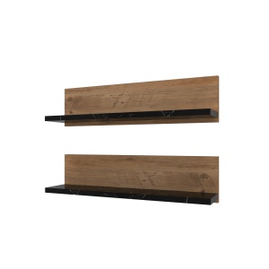 Rafturi perete, Solid Edge, UnicUtil, 60 x 15 x 13 cm, Pin Negru - Img 2