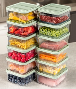 Set 12 caserole plastic , UnicUtil, Spacious Compact, Verde