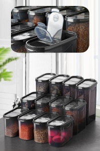Set 12 recipiente alimentare , UnicUtil, Compact Elegant, Antracit - Img 4