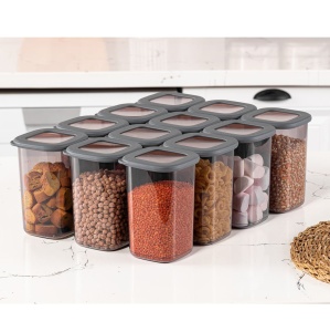 Set 12 recipiente alimentare , UnicUtil, Durable Elegant, Antracit - Img 1